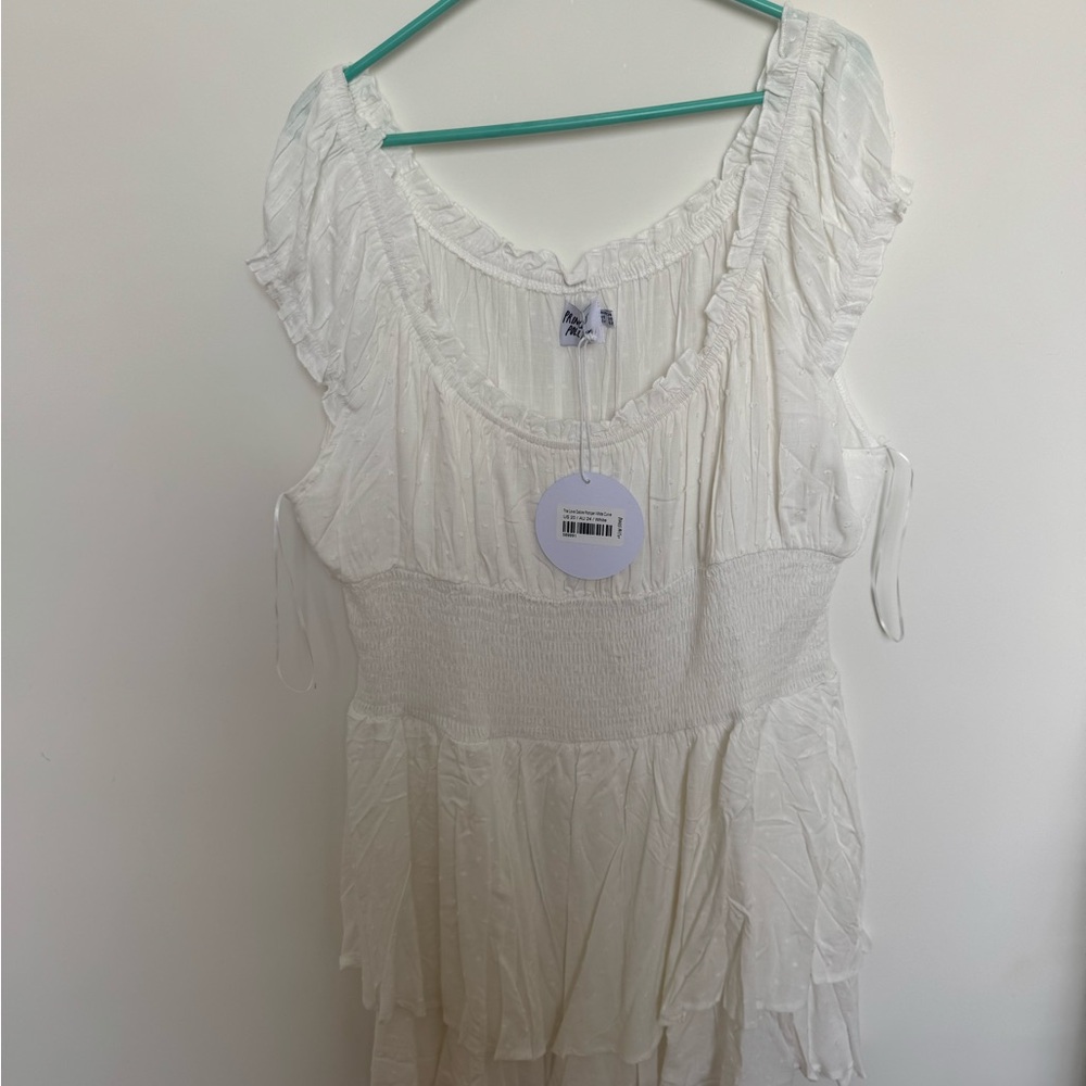 Princess Polly White Textured Dress